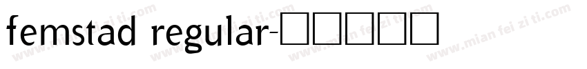 femstad regular字体转换